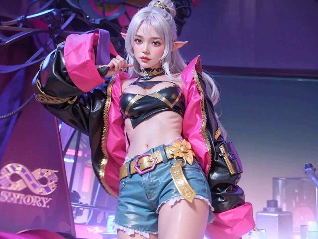 a close up of a girl(vexana) , green hair , big booobs , shadowbringers cinematic, 4 k detail fantasy, a beautiful fantasy empress, game cg, xianxia fantasy, xianxia hero, 2. 5 d cgi anime fantasy artwork, cinematic goddess close shot, ruan jia and artgerm, wow 4 k detail fantasy, hyperdetailed fantasy character