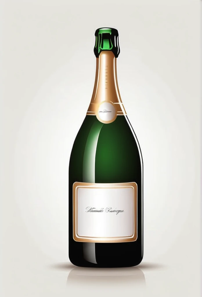 a fancy bottle of champagne
White background