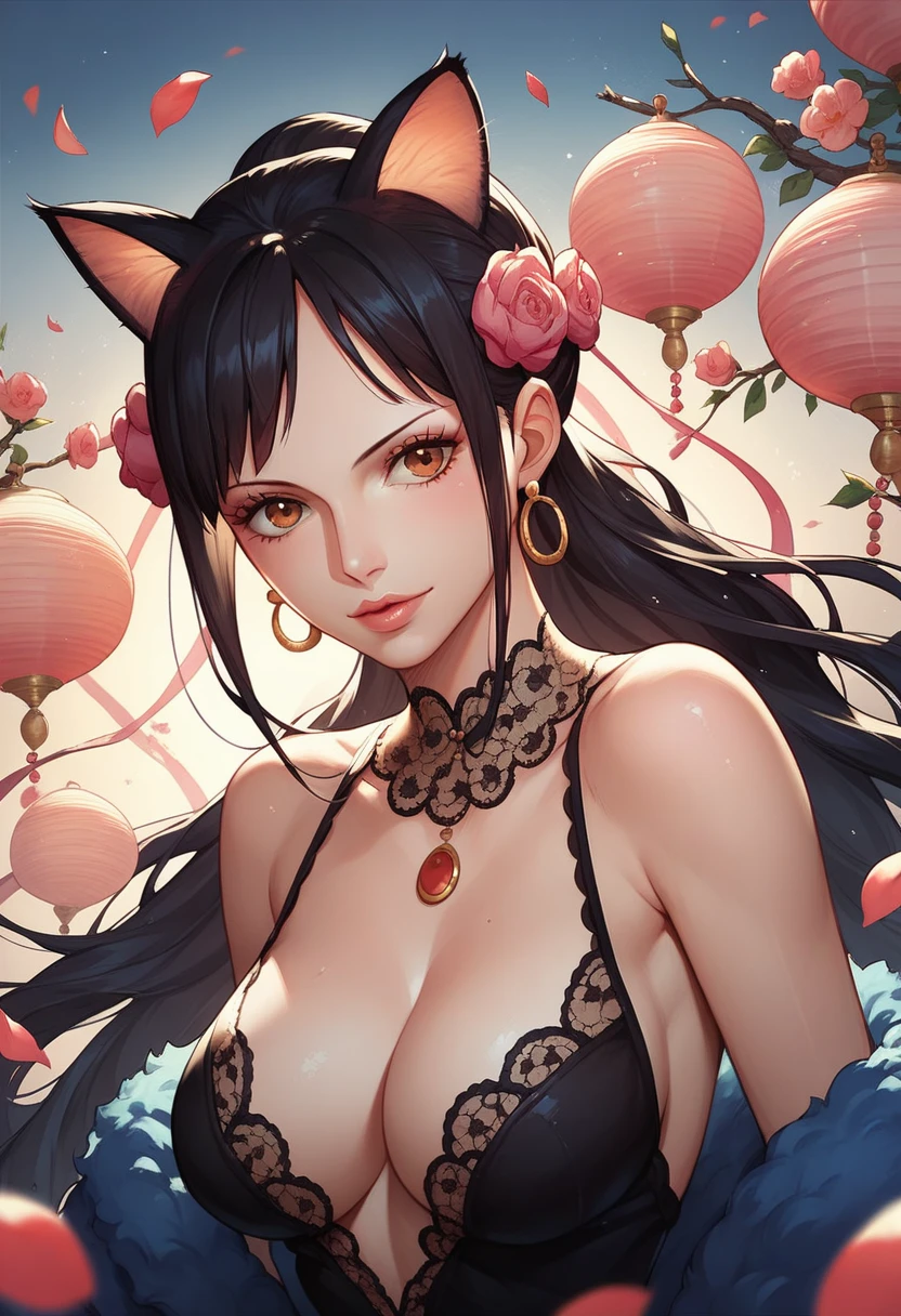 Apparition , Girl, Cat girl, Beautiful oriental woman, Moonlit Night Background , one piece