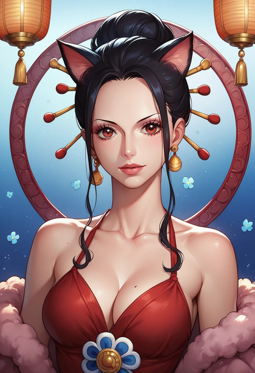 Apparition ， Girl, Cat girl, Beautiful oriental woman, Moonlit Night Background , one piece