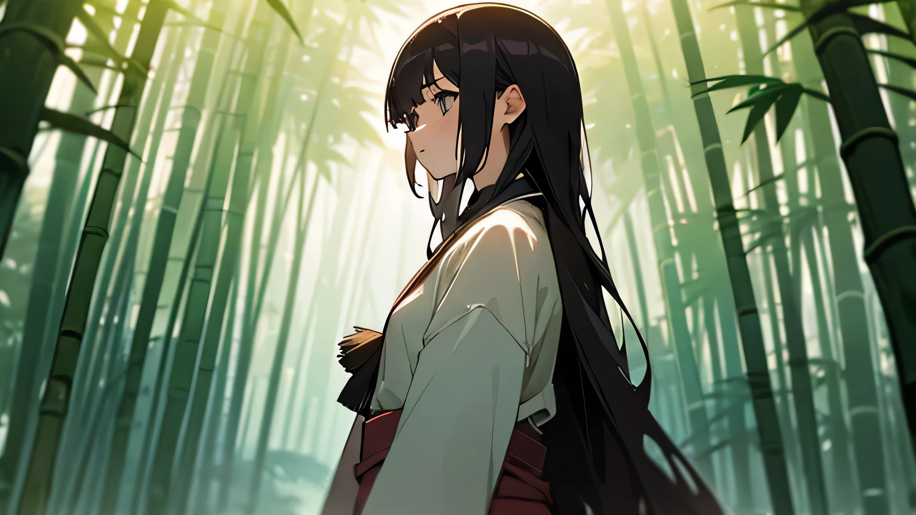 Girl in the bamboo forest