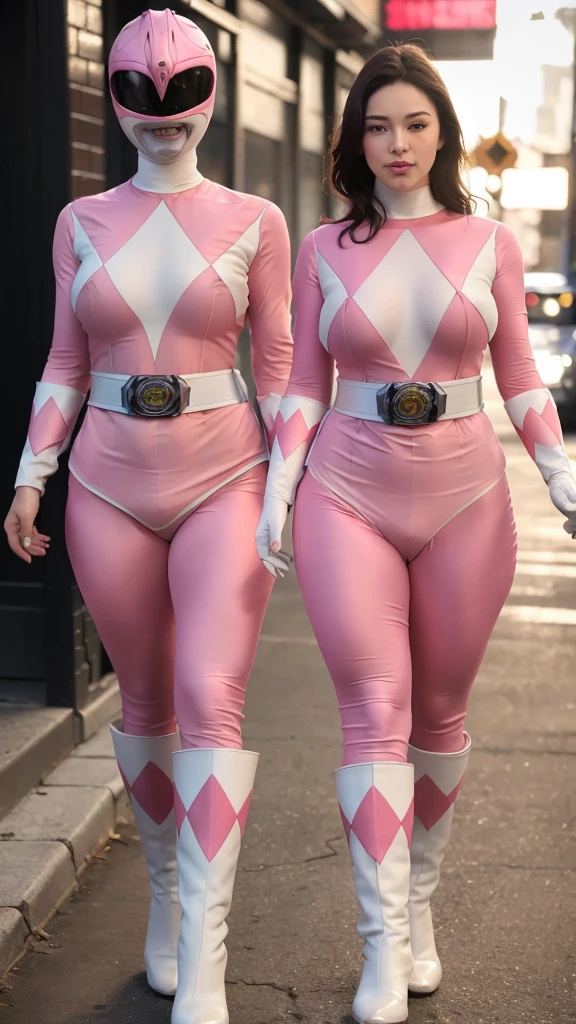 (8K、Ultra-high resolution、Highest quality、masterpiece、Realistic、Ultra-high resolution)、(((Female Power Rangers)))、((Thin bodysuit)),((See-through)),Cosplay、pink、((Big Breasts:1.2、Big Ass))、Sexy pose,bondage:1.4,nsfw,BDSM, ((shibari:1.2))