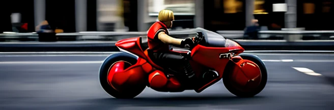 Butters Stotch riding two kaneda motorcycle on London