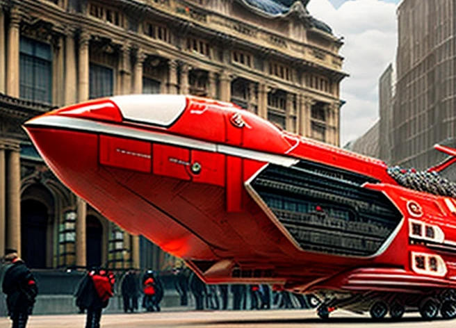 Kaneda Motorcycle Warship with Biggest Extra Angel Wings on London 