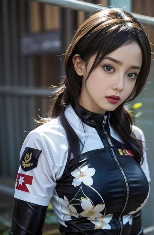 Highly detailed CG unity 8k wallpaper, of the highest quality, Super detailed, masutepiece, Realistic, photographrealistic, extremely detailed cute girl, 25yo, cleavage , (perspired) , Round eyes, peeping at the viewer, Blush, Smile, parted lip, Semi-body shot , Realistic、track suit、Realistic reproduction with vests , Panties , Squat, sports gym