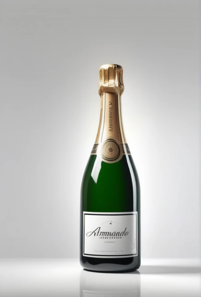 A champagne bottle like Armando on a white background