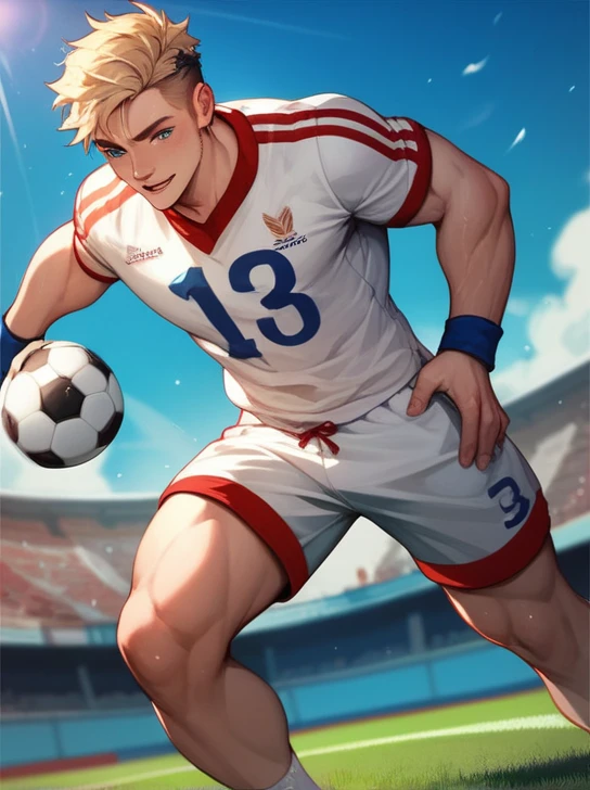 A boy with football 