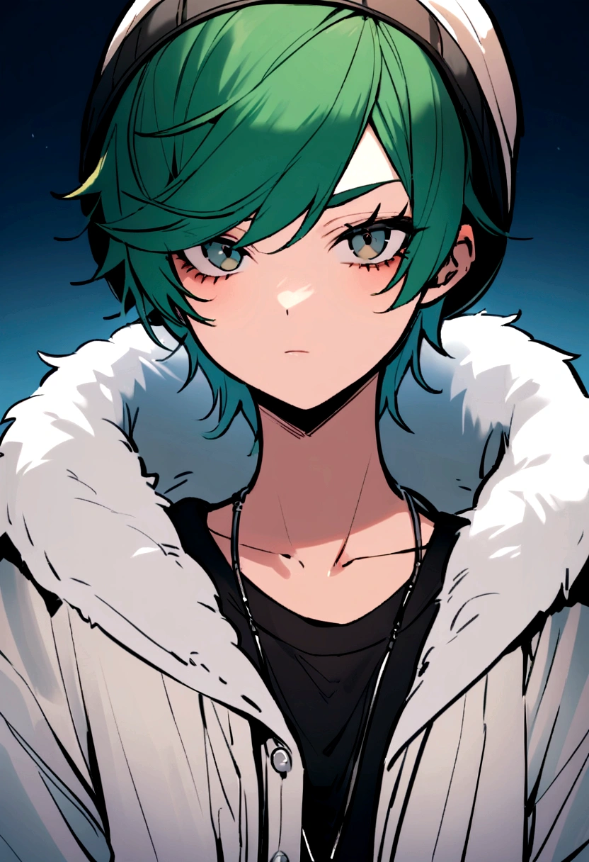 tomboyish age girl, gangster, has a sharp and cold gaze