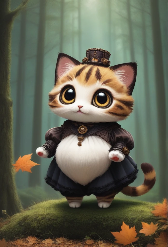 score_9, score_8_up, score_7_up, score_6_up, score_5_up, score_4_up,UHD, 
adorable cat-like creature big eyes in forest autumn time, orange, Victorian, steampunk, monocle