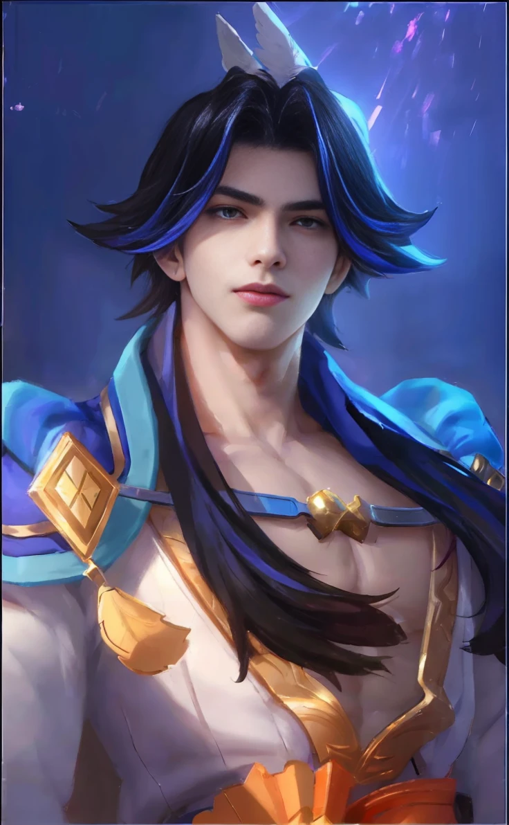 (absurdres, highres, ultra detailed, HDR), masterpiece, Intricate details,best quality picture of a character from Valkyrie Elysium, handsome teen boy with short Hair anime eyes, intricate details on face, in a detailed outside garden sanctuary scenery, detailed character, art kenouji