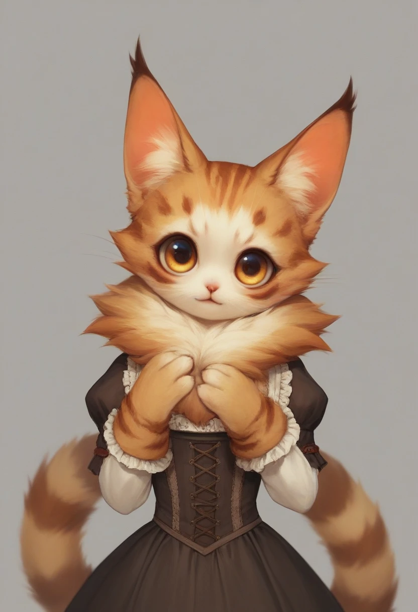 score_9, score_8_up, score_7_up, score_6_up, score_5_up, score_4_up,UHD, 
adorable orange cat-like creature big eyes, Victorian, steampunk, Monocle on left eye