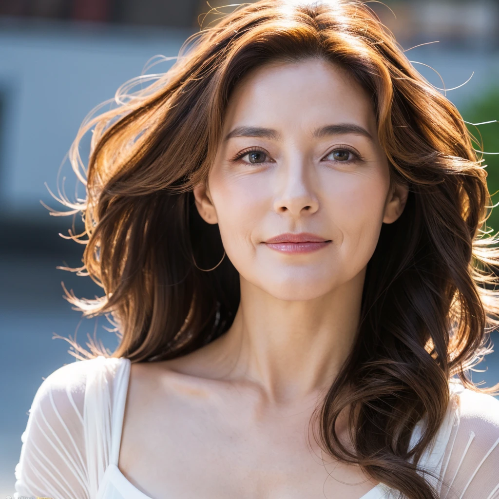 Beautiful mature woman with beautiful wavy long hair, Sexy Mature, Ultra-high resolution,(Realistic:1.4), ((Highest quality)), ((masterpiece)), (be familiar with),
