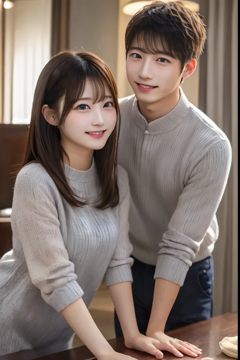Highest quality, (beautiful)、Male and female pair、Have sex