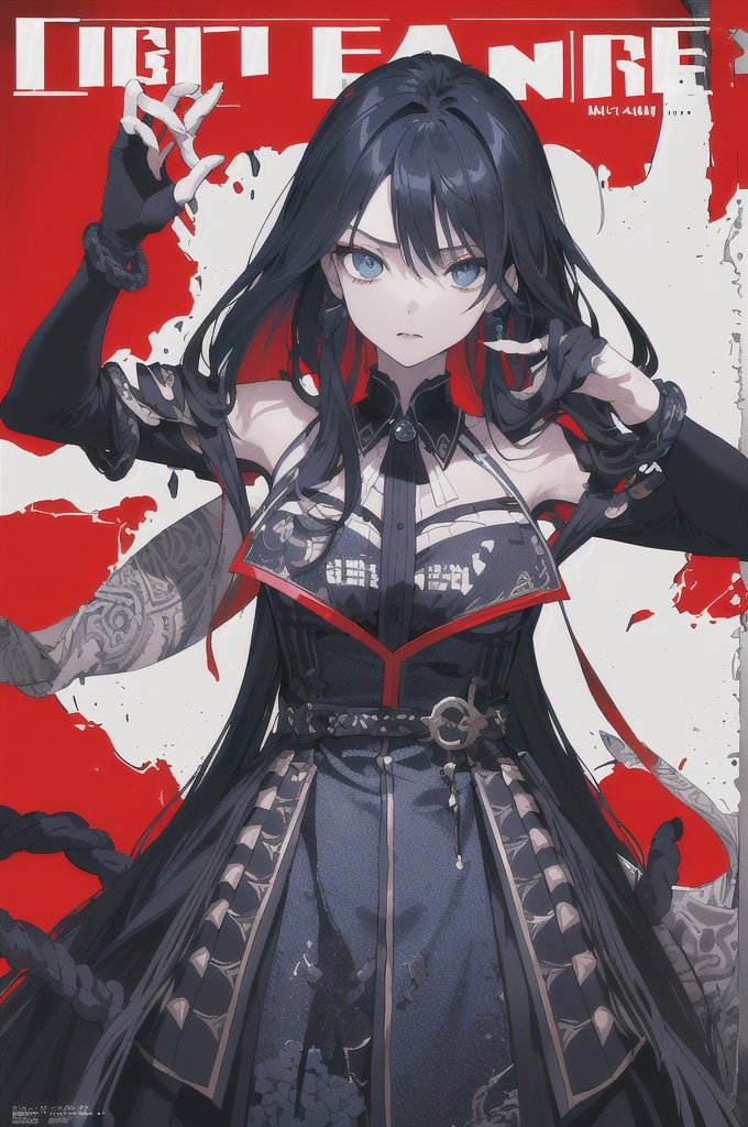 upper body,1girl,solo,rohu,mask,shield,sword,holding,school,<lora:ProjectRohu-000008:1>,seductive pose,<lora:BPDv1:1:lbw=FUZU>,BPD,black pinafore dress,long skirt,red bowtie,belt,
