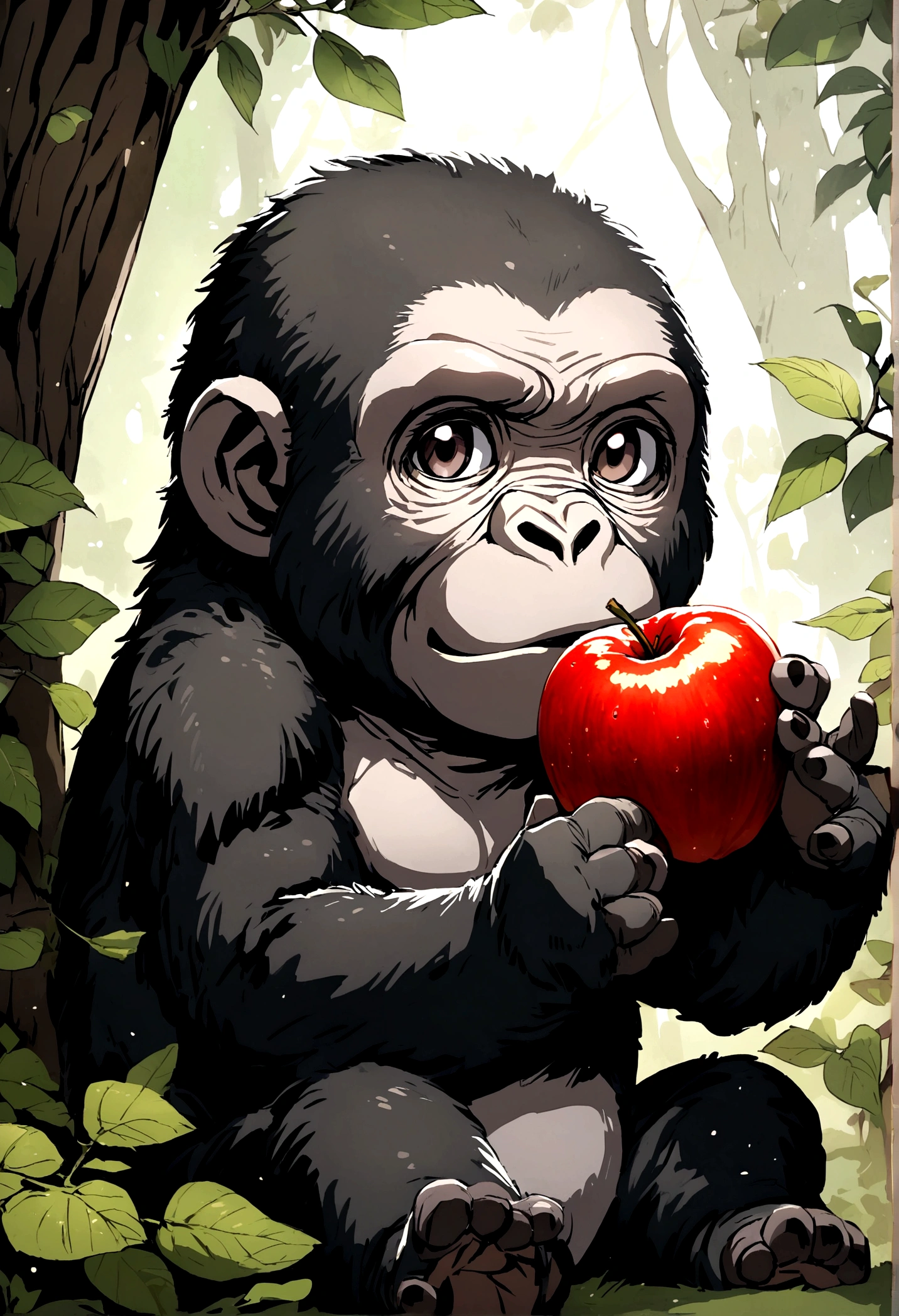  gorilla eat apples