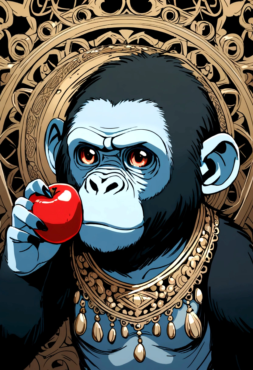 baby gorilla eat apples