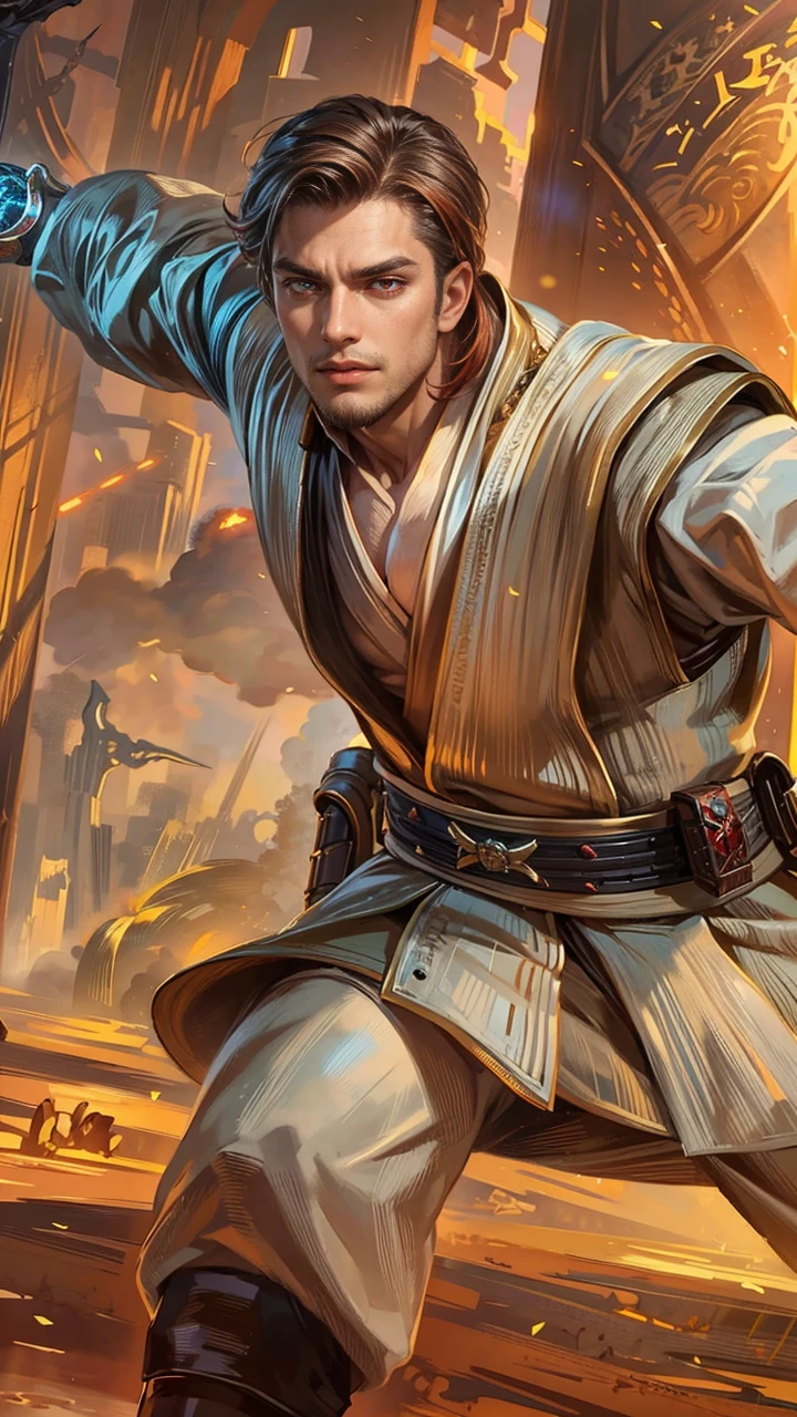 Best quality, masterpiece, detailed skin texture, detailed clothes texture, detailed face, super detail, 8k, intricate detail, 1 boy, The color doesn't change, Muscle guy, 1 guy, strong red eye glow (red eye:1.2), lots hair,scary, evil.