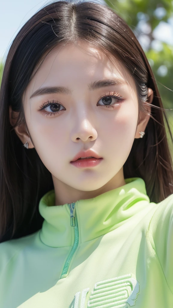 (((masterpiece))), (((high resolution)))、(((8K quality)))、(((perfect face)))、(((K-pop idol)))、25 years old、(sportswear), look at the camera, (Eyes of the highest quality), (detailed face), (detailed texture), (big bust), (chubby)