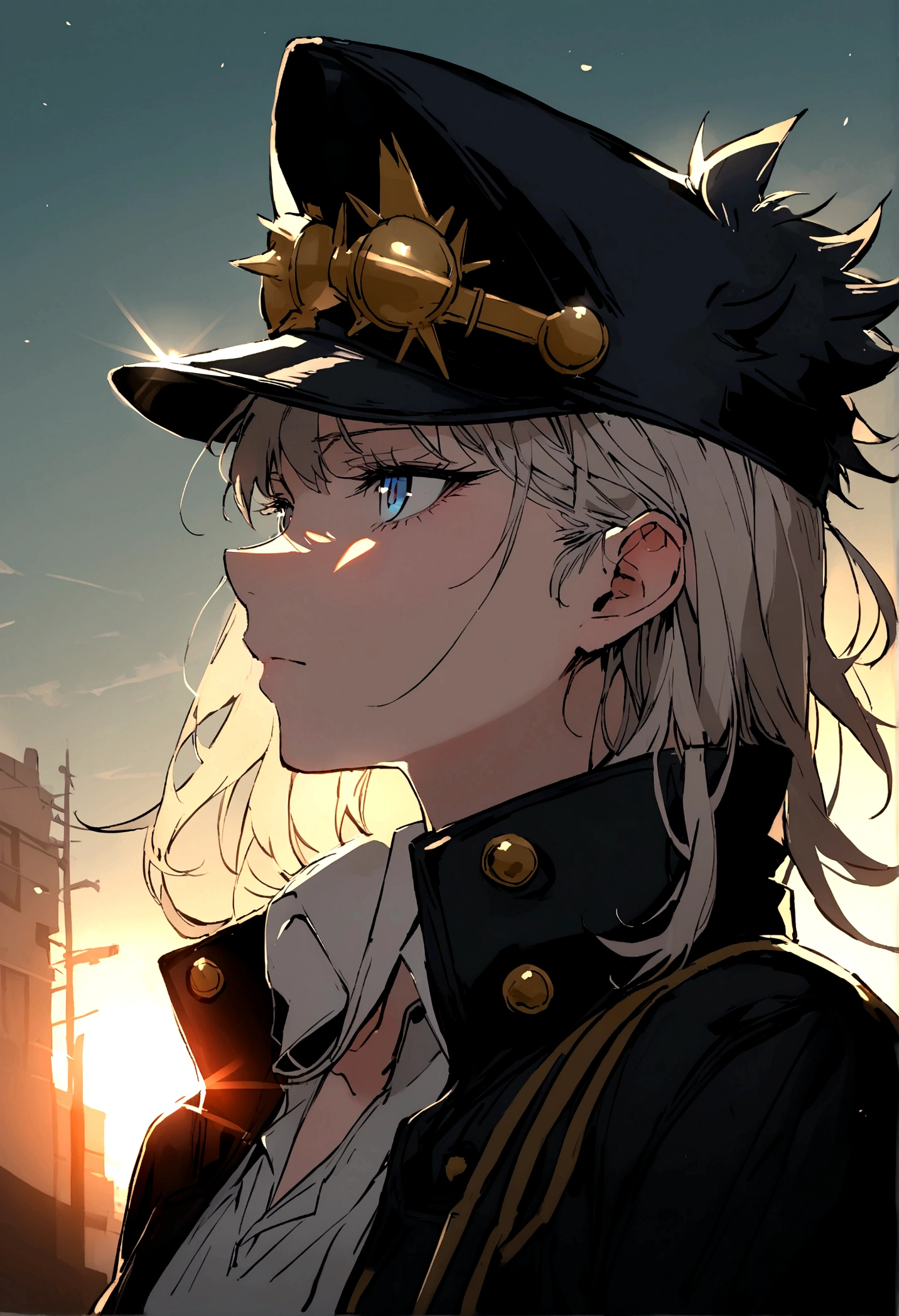 teenage girl, high school, delinquent, gangster leader, cold and charming gaze