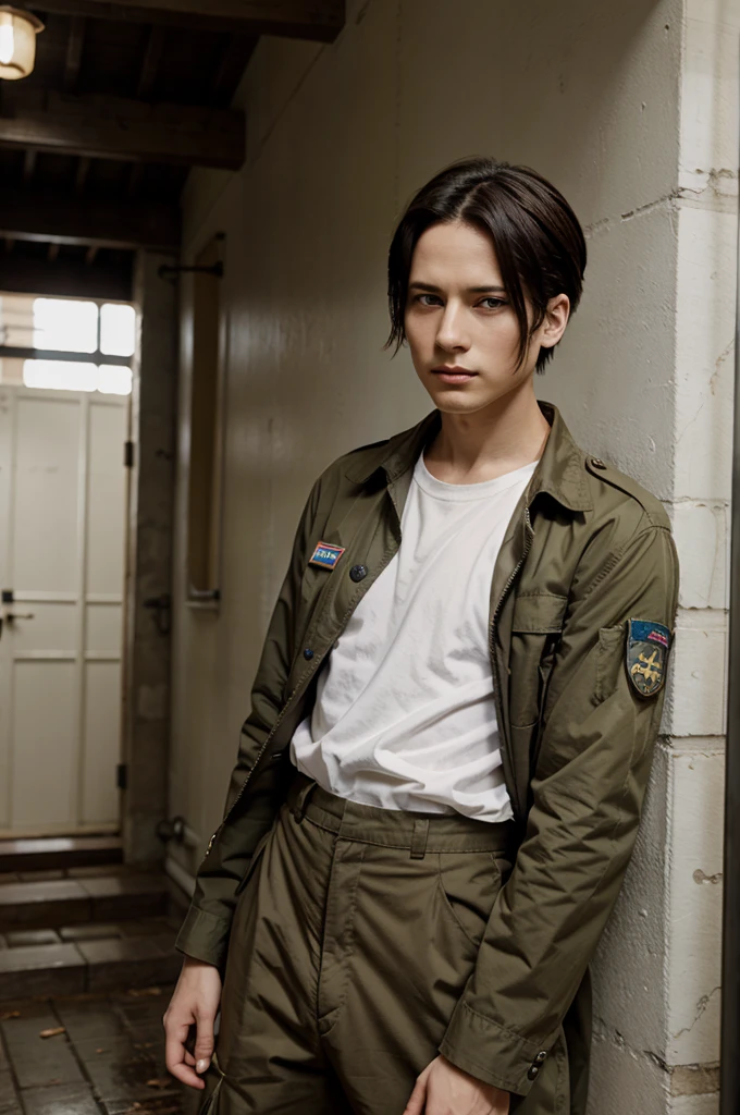 Levi Ackerman wearing a scout uniform