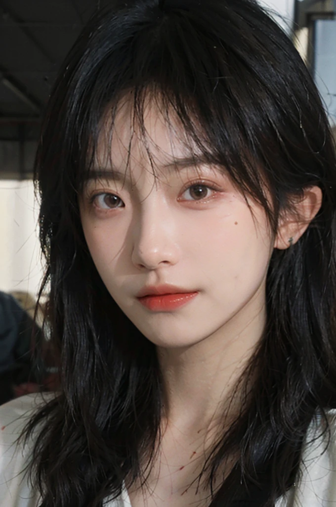 (Skin details:1.4), (smooth skin textures:1.3), Lipstick, background,海滩background, Direct vision, earrings, serene, calm, (Realistic and detailed eyes:1.2), Natural skin texture, Realistic facial details, Soft dramatic lighting, Vivid details, 35 mm film, outdoor, (Photo Practical:1.4), (hyper Practical:1.4), (Practical:1.3), (Smoother lighting:1.05), (Improve lighting quality:0.9), (Highest quality real skin textures:1.4), Exquisite eyes, Delicate face, Close-up of face, (Enhance the beauty of skin texture:1.1), Hair details, normal body ratio, Model, Moles under the eyes, thinking, A faint smile,公园background,Portrait Photography, Depth of Field, Bokeh, Surrealism, Ray Tracing, (Portrait Photography:1.1), Surrealism, High Detail, Chiaroscuro, Ray Tracing, reflected light, Ultra HD, Ultra HD, masterpiece, Textured Skin, Super Detail, High Detail, high quality, best quality