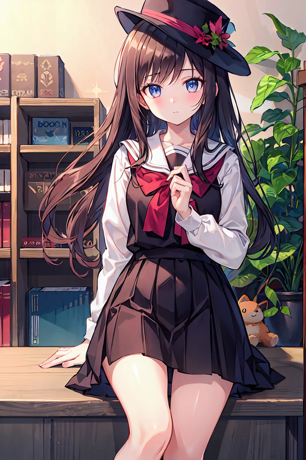 Soft thighs、eveningの中学校の教室、evening、Soft sunlight、this girl is too cute、Also, The kid in the library the other day.((Highest quality)), (Very detailed), (High-definition CG synthesis 8K wallpaper), 高いly detailed, 高い-definition raw color photos, Professional photography, (((Bokeh))), Written boundary depth,