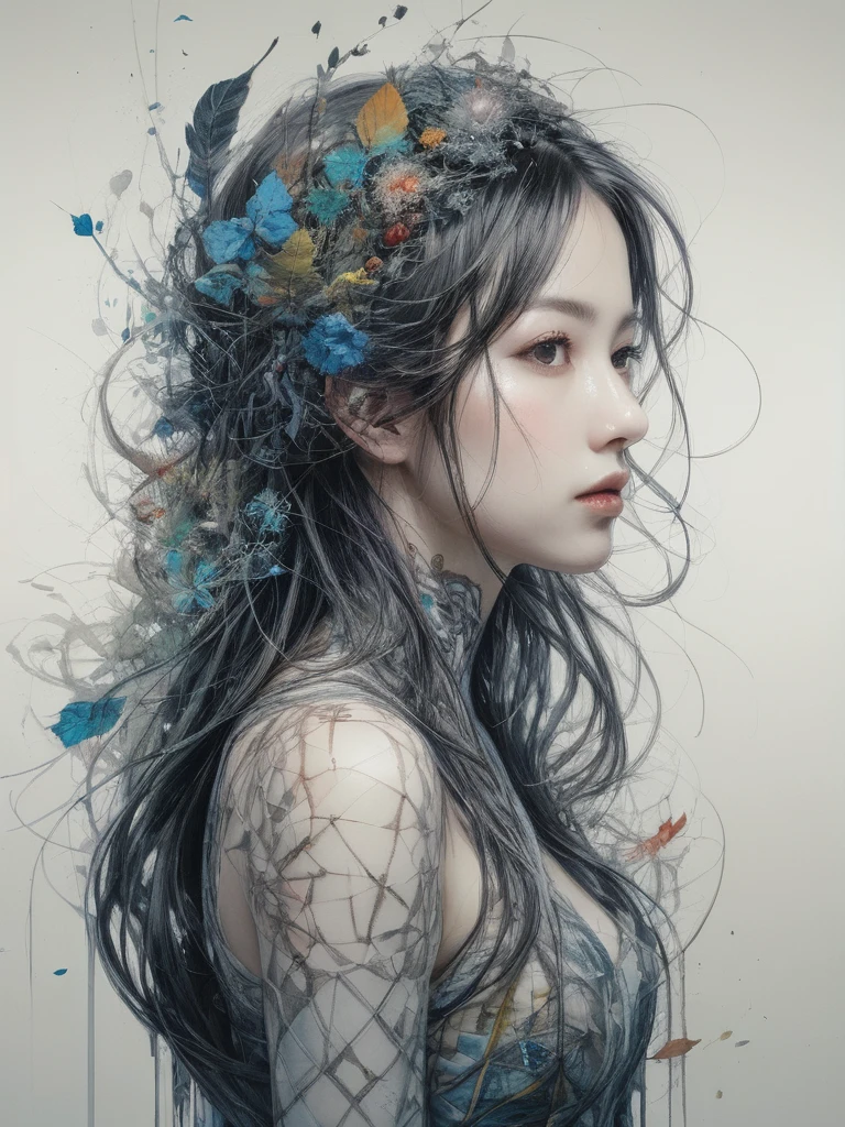 mysterious silhouette forest woman, by Minjae Lee, Carne Griffiths, Emily Kell, Geoffroy Thoorens, Aaron Horkey, Jordan Grimmer, Greg Rutkowski, amazing depth, masterwork, surreal, geometric patterns, intricately detailed, bokeh, perfect balanced, deep fine borders, artistic photorealism , smooth, great masterwork by head of prompt engineering
