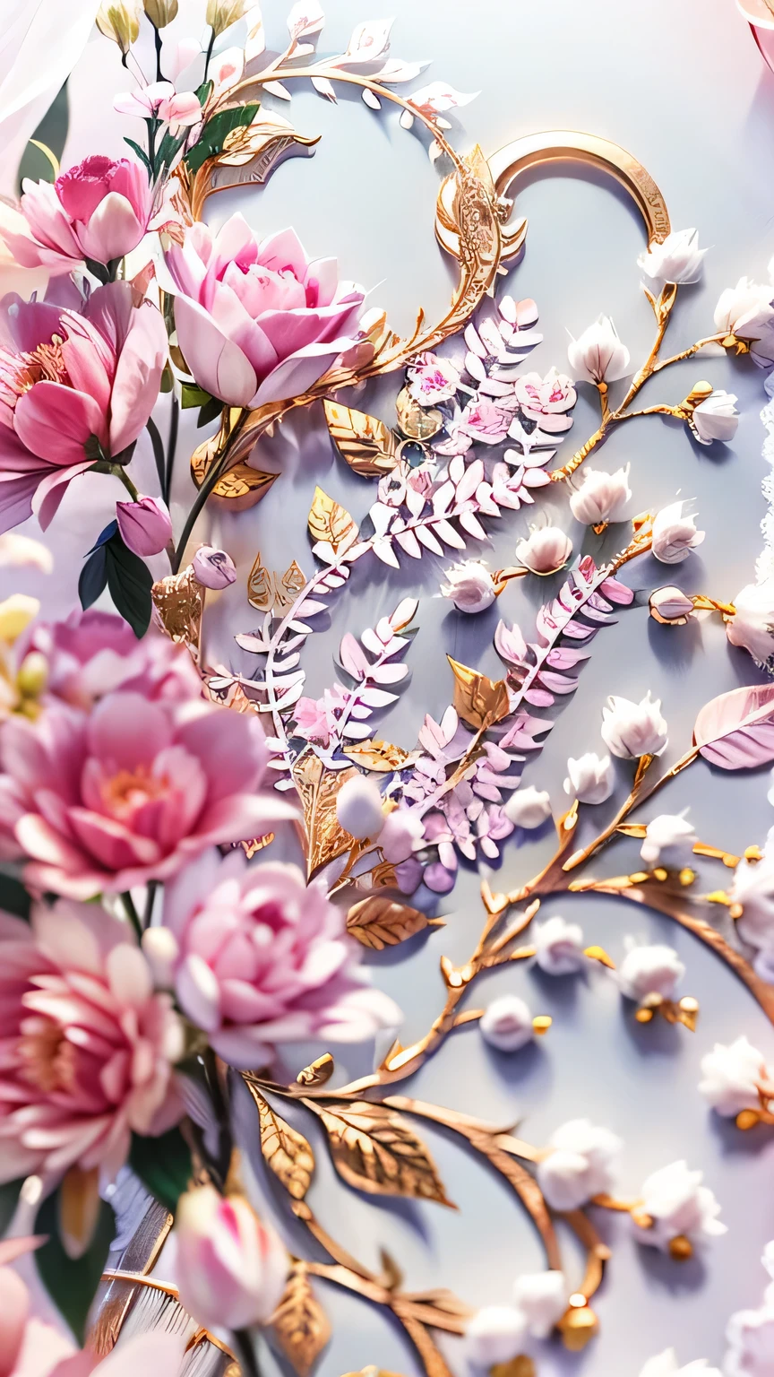 bride&#39;Veil with detailed embroidery、blanche、Beautiful feces、Rose pattern、Embroidery with silver thread on white background、pearl,Beautiful bride&#39;Wedding day veil and dress,Beautiful feces,Background decorated with embroidery,Studio Lighting,Photogenic,Filming by professionals,masterpiece,Photorealistic,