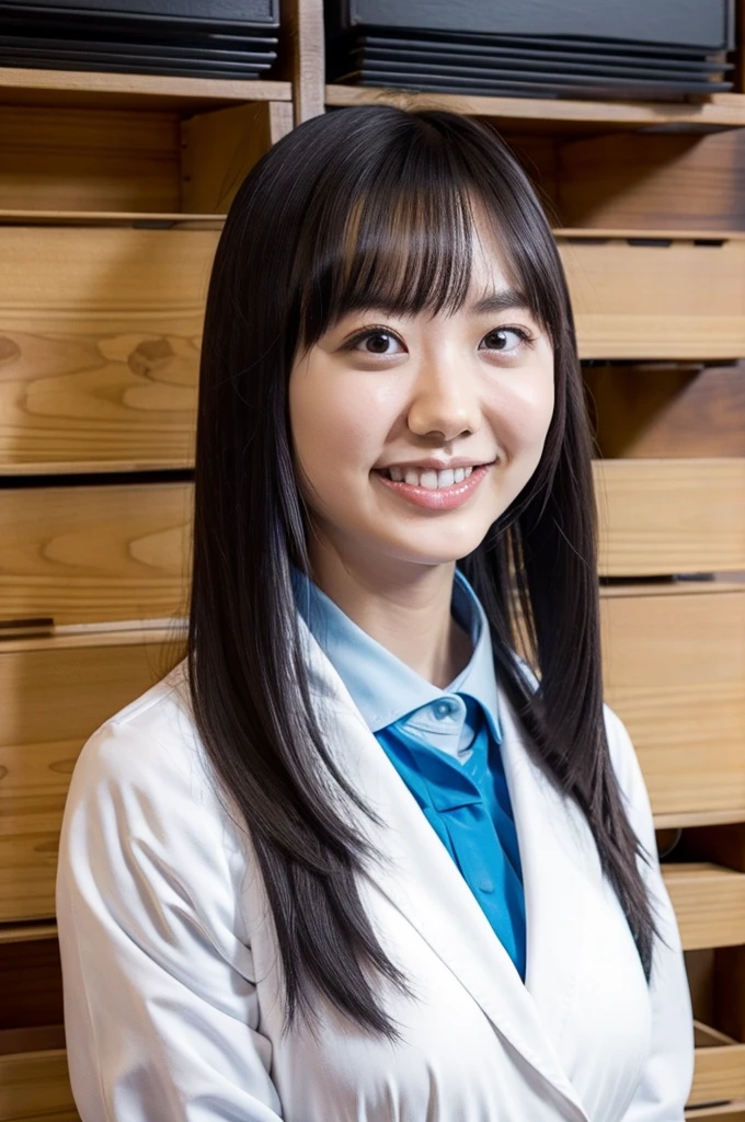 slender girl, (make up:1.1), (ニットセーター:1.2), middle breasts, at school room, (upper body shot:1.1), round face
