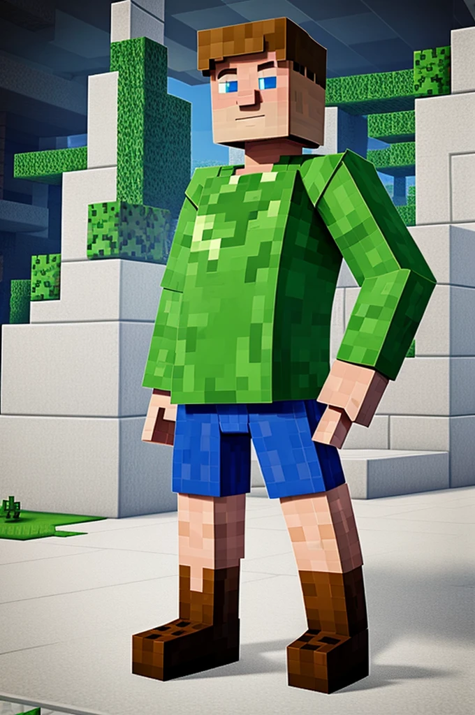 Pixel art of Minecraft player steve 