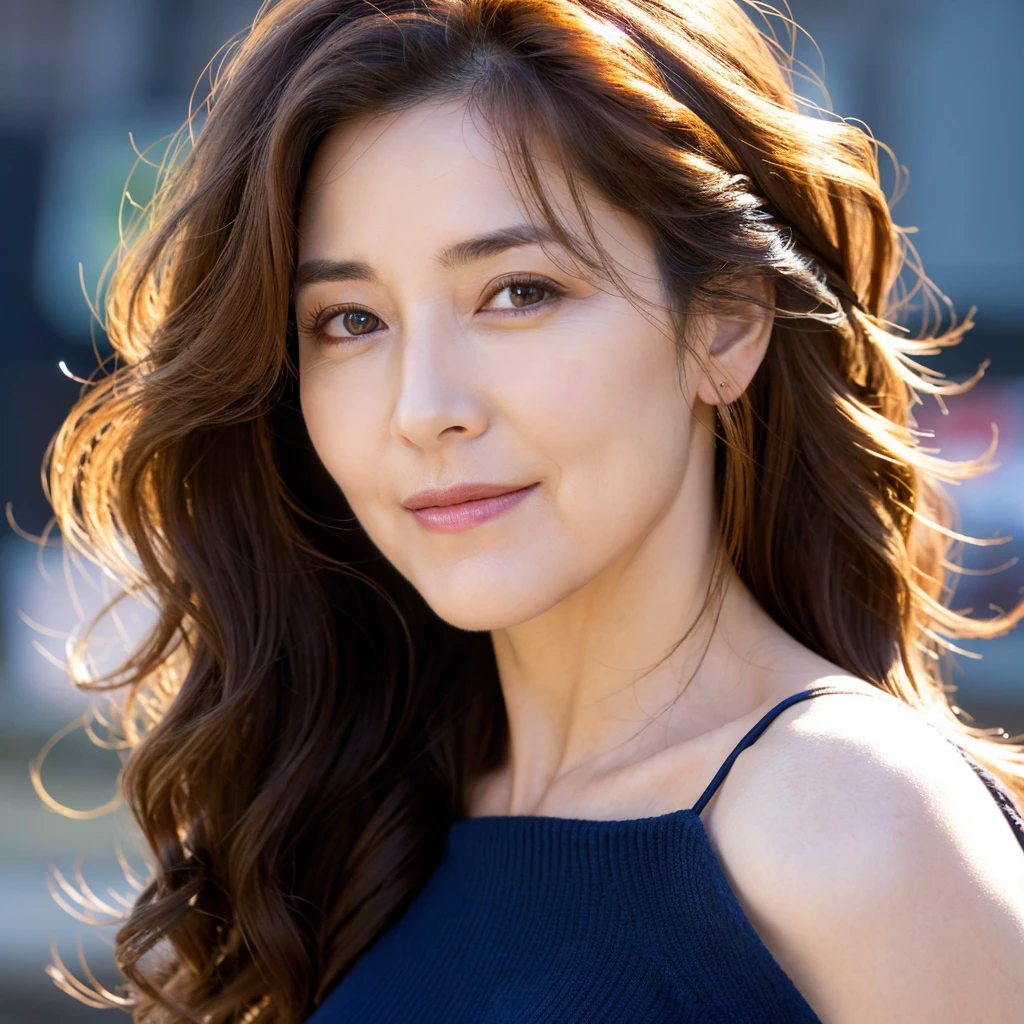 Beautiful mature woman with beautiful wavy long hair, Sexy Mature, Ultra-high resolution,(Realistic:1.4), ((Highest quality)), ((masterpiece)), (be familiar with),
