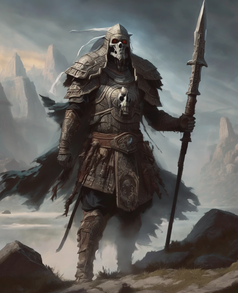 Ancient ghost warrior fantasy artwork