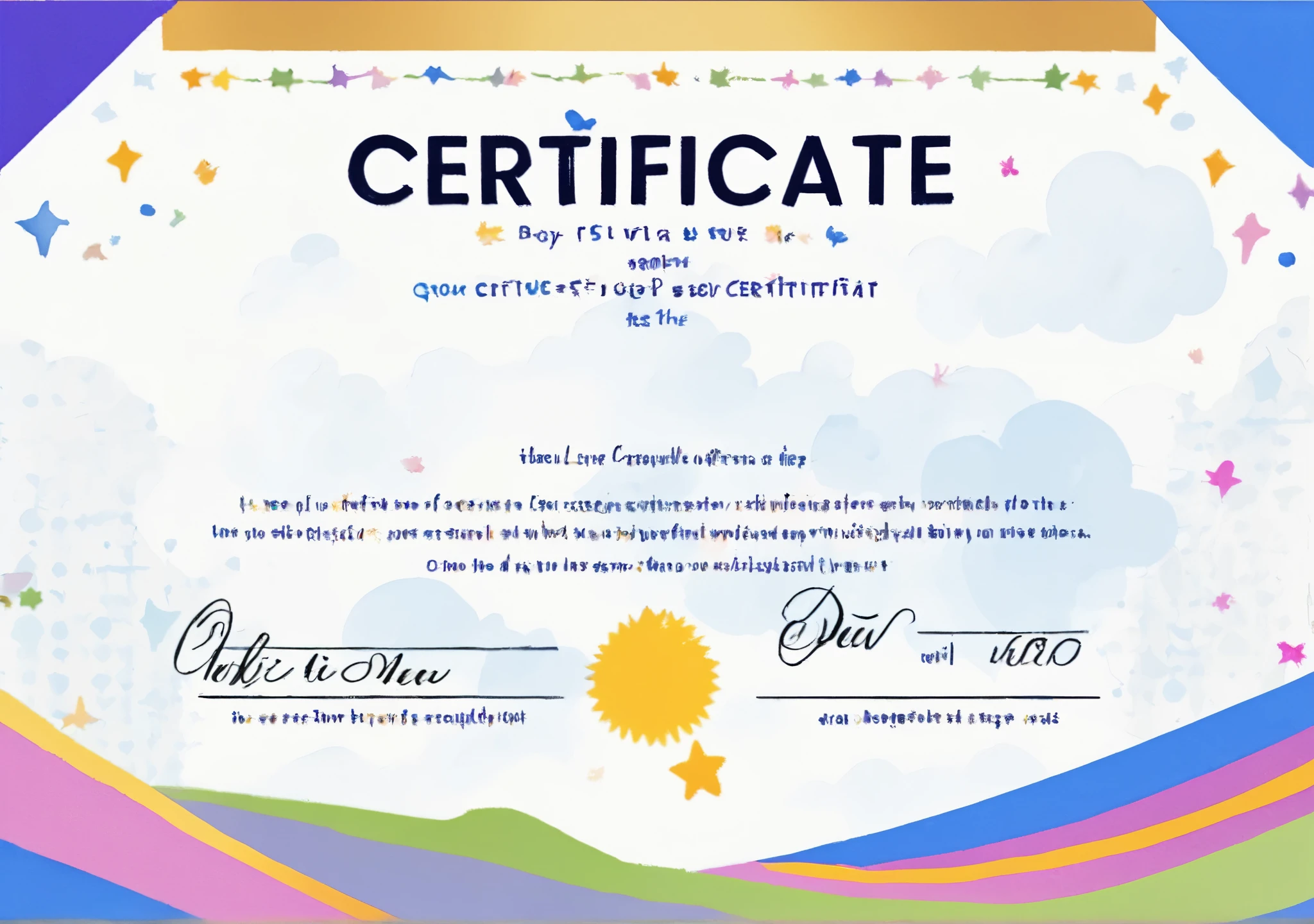 babybaby.org official "Baby Milestone Certificate" "First Step" ready to print template design with seal