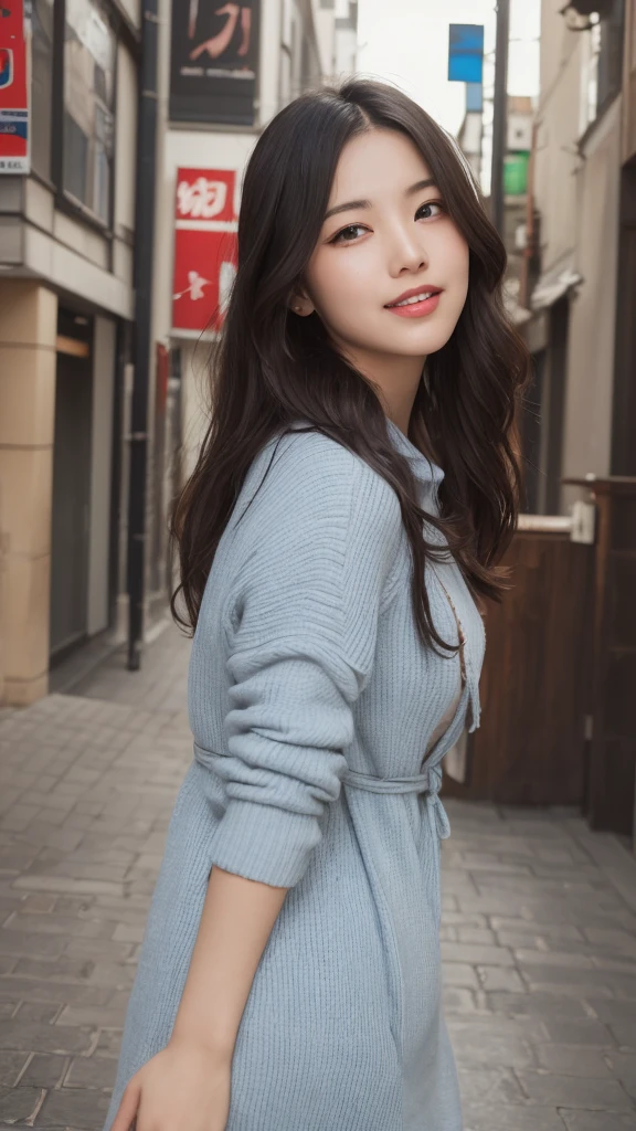 (RAW photoasterpiece、top quality:1.3、top quality의)、(very detailed 8k cg:0.4)、(surrealism:1.35)、(realistic:1.45)、(realistic:1.5)、beautiful woman、tabletop, best quality, shame, very detailed, in detail, high resolution, 8K wallpapers, Complete dynamic configuration, Beautiful attention to detail, dress,medium hair, big bust, natural color lip, random sexy poses,laugh,Aoyama Street Walk、20 year old girl,Japanese,Rainy, turn around and raise one's skirt,
