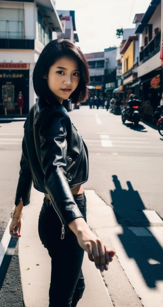 bf_holding_hands, walking in street of Bandung indonesia,
detailed,8k, detailed shadow, 1asian girl, Omertosa, short hair, black hair, open jacket, leather jacket, jewelry ,(masterpiece,best quality),