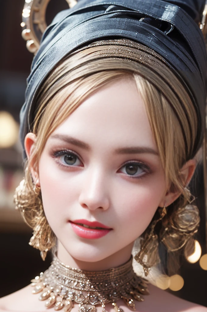 nsfw,Highest Quality, Highest image quality, RAW Photos, Realistic, Photorealsitic, ultra detailed and beautiful, highest details, 1young girls, good-looking, Beautiful fair skin and luster, Beautiful eyes are big and bright, Small mouth and thin lips, hijabi, Goodness of style and slenderneseautiful big breasts:1.3), She has a cheerful personality and a cute smile......, Natural makeup, Pearl Pin Cripantasy see-through costume with cute details and wide breasts:1.5), Cute s, beautiful girl illuminated by seven colors of light, Irridescent color,