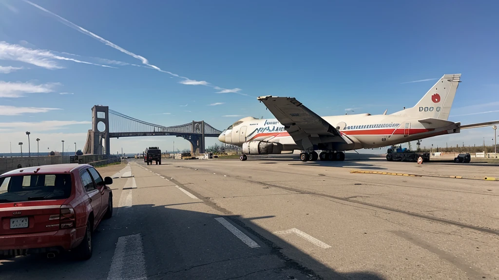 The drug truck was attacked by a Russian plane in the middle of the bridge