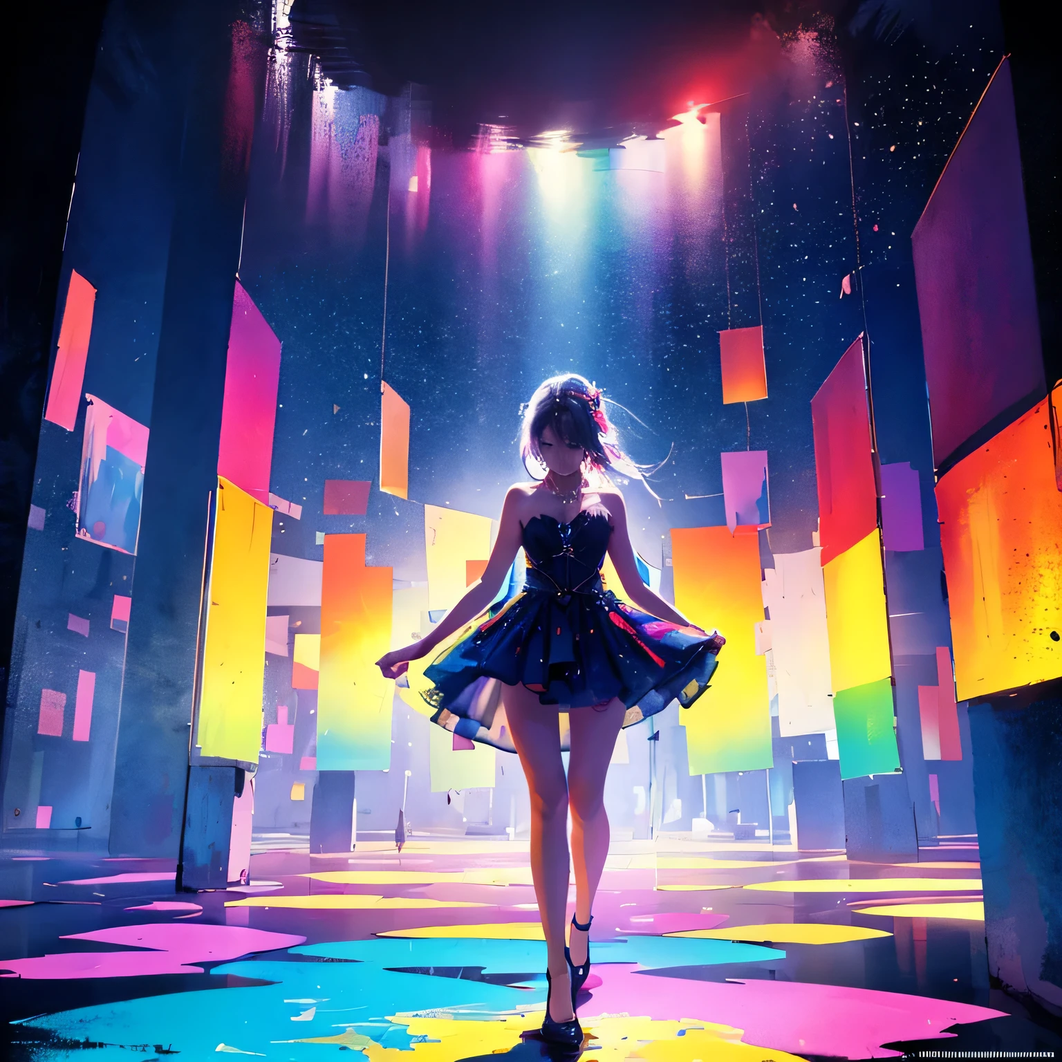 mystivis young dancer in nightclub in ecstatic dance, very expressive and dynamic, very realistic, cinematic<lora:mystivis:0.7>