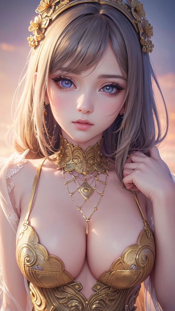 a beautiful anime girl, extremely detailed eyes and face, long eyelashes, detailed lips, intricate hairstyle, elegant dress, soft lighting, cinematic composition, vibrant colors, digital painting, photorealistic, (best quality,4k,8k,highres,masterpiece:1.2),ultra-detailed,(realistic,photorealistic,photo-realistic:1.37)