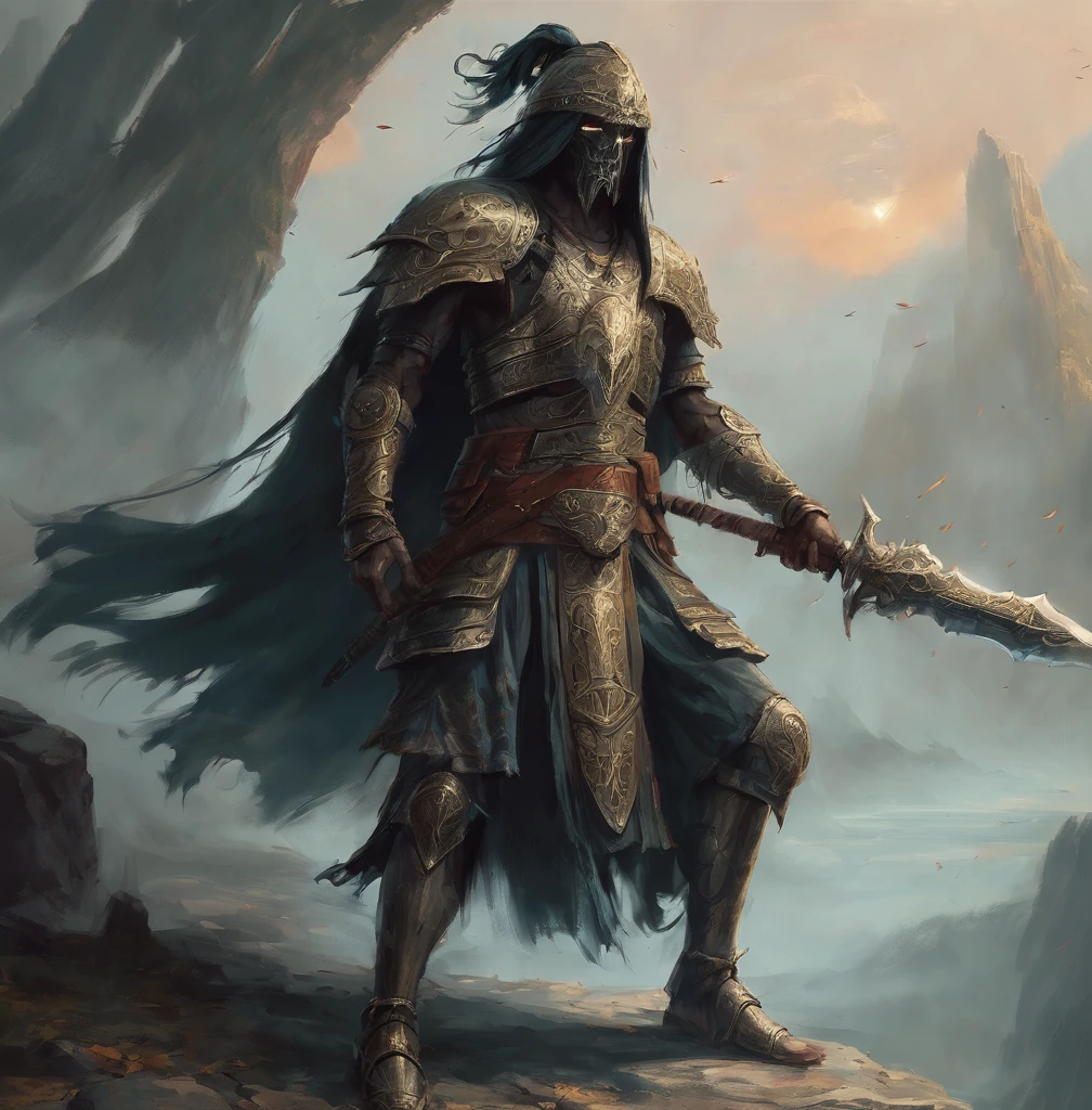 Ancient ghost warrior fantasy artwork