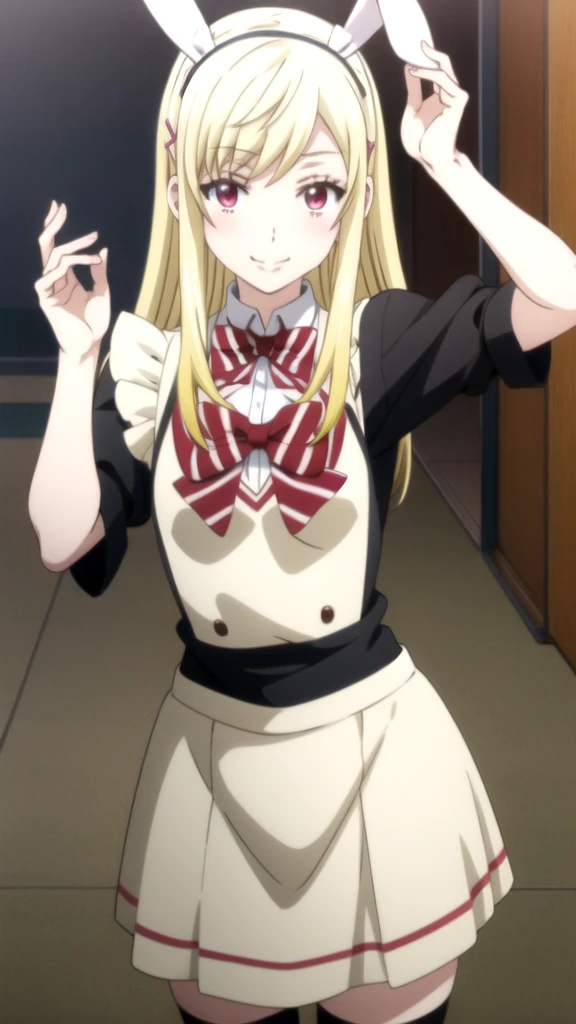 Chica anime in bunny ears and stockings posing for a picture, seductive Chica anime, Chica anime wearing a black dress, Chica anime in a maid costume, Mejor Chica Animé, hermosa seductora anime adolescente, an Chica anime, attractive Chica anime, (Chica anime), estilo anime ecchi, oppai, en vestido, makoto, pin en anime, ecchi, (anime girl) Yamada mocking smile_yellow, 1chica , by rubio, alone, wide, hair ornament, , smile, bow, red eyes my dress darling anime, beautiful seductress anime anime