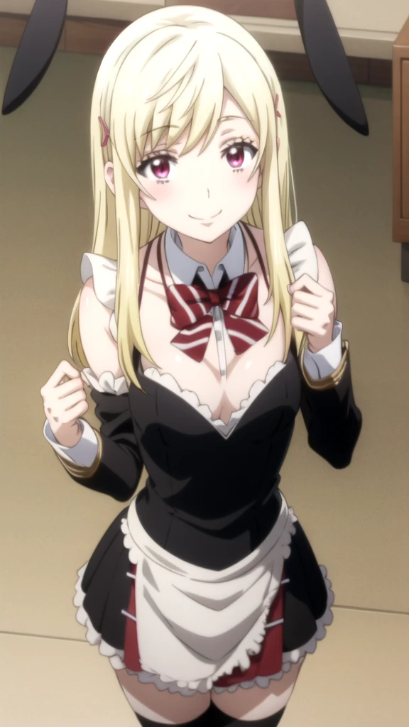 Chica anime in bunny ears and stockings posing for a picture, seductive Chica anime, Chica anime wearing a black dress, Chica anime in a maid costume, Mejor Chica Animé, hermosa seductora anime adolescente, an Chica anime, attractive Chica anime, (Chica anime), estilo anime ecchi, oppai, en vestido, makoto, pin en anime, ecchi, (anime girl) Yamada mocking smile_yellow, 1chica , by rubio, alone, wide, hair ornament, , smile, bow, red eyes my dress darling anime, beautiful seductress anime anime