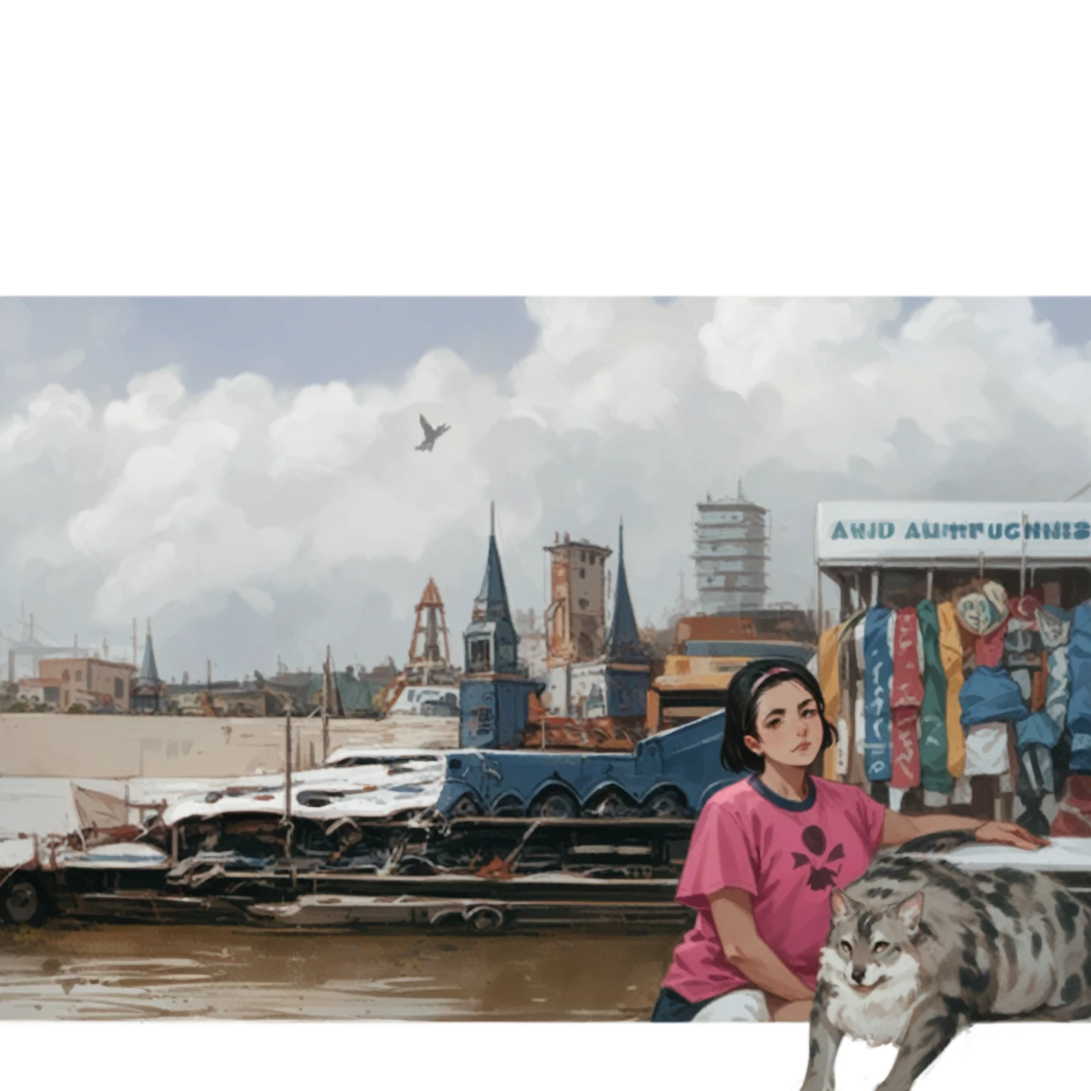 transform the image into realistic and 2d