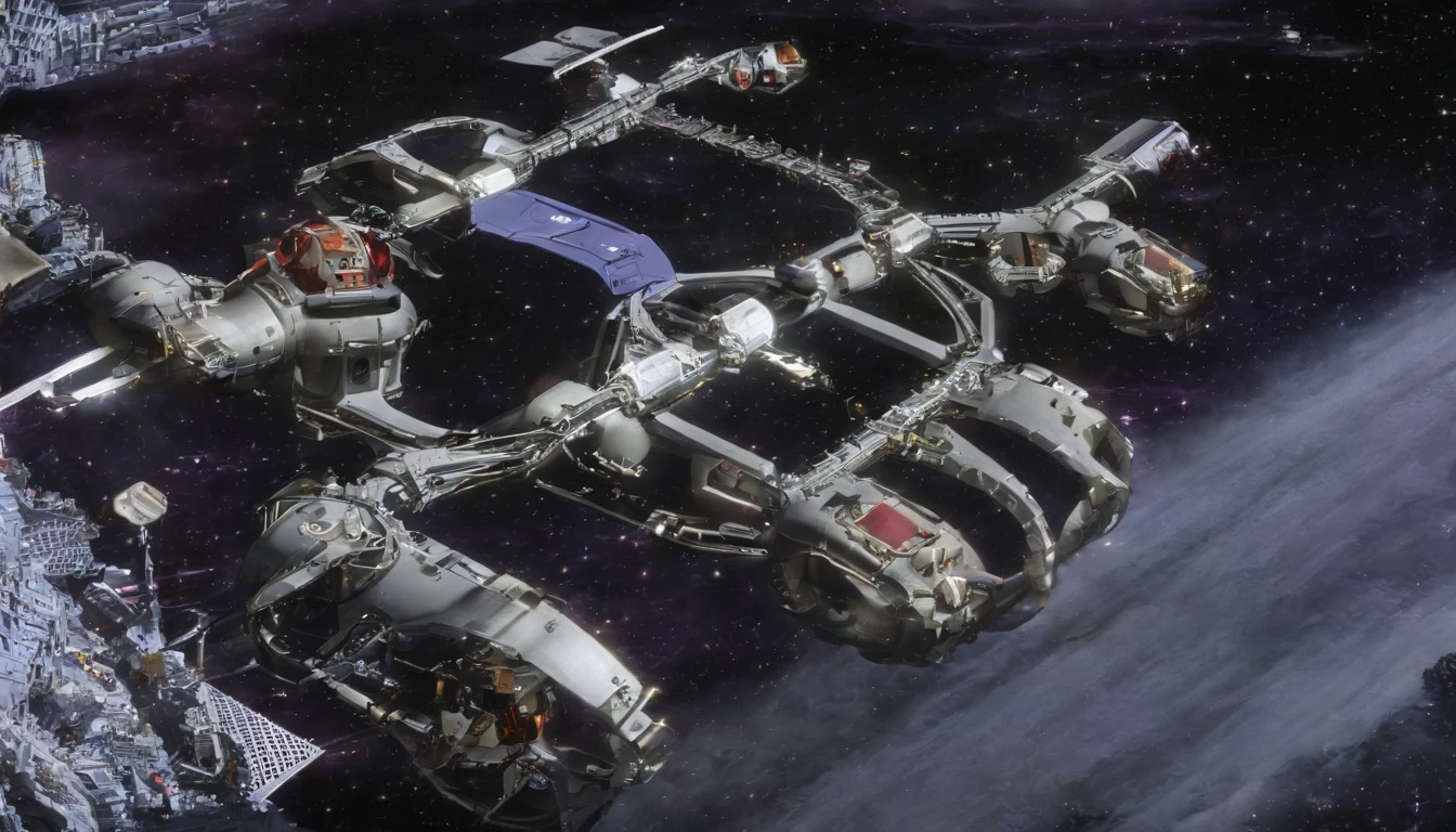 (((The space station is Deep Space 9))).There are Starfleet ships, and almost any ship, from Star Trek Deep Spaces 9 years. This styles are, from Gerry and Silvia Anderson,& Judith Garfield & Reeves-Stevens.
