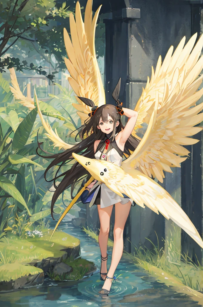 (Best image quality),(Master's Work), (Super detailed),(Detailed eye depiction:1.2),((Break 1 Girl, , jasmine \(Pokemon\), Princess Dress, White jacket, Round orange ribbon, Brown eyes)),(Floating colorful wind:1.4),(Upper Body:1.5),(Manny colorful butterfly:1.3),(Clouds:1.4),(Lens flare:1.3),(Stern expression:1.5),(Movie Posters:1.0,(Tarot Border:1.0),The portrait is centered,(From below:1.1),(close:1.2),(looking return:1.5),(Chaotic geometric images:1.3),(Negative Space:0.8),(Drawing Board:1.3),(Giant crystal ball:1.2), (Hello:1.3),(Ethereal colorful ink flows:1.3),(return_cut out:1.3)