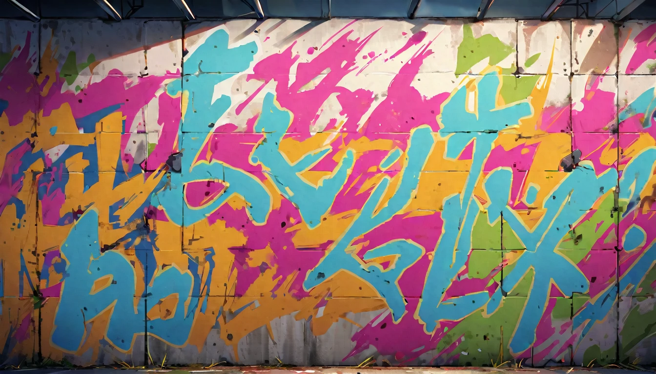 8k HD graffiti wall, Back ground is sea, no people,