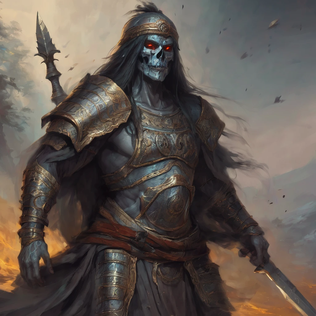 Ancient ghost warrior fantasy artwork