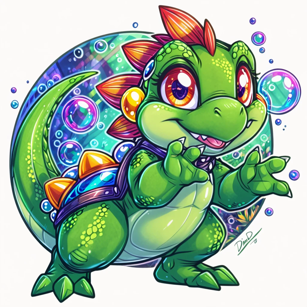 Bub, bubble bobble, green scalie, dimwitdog