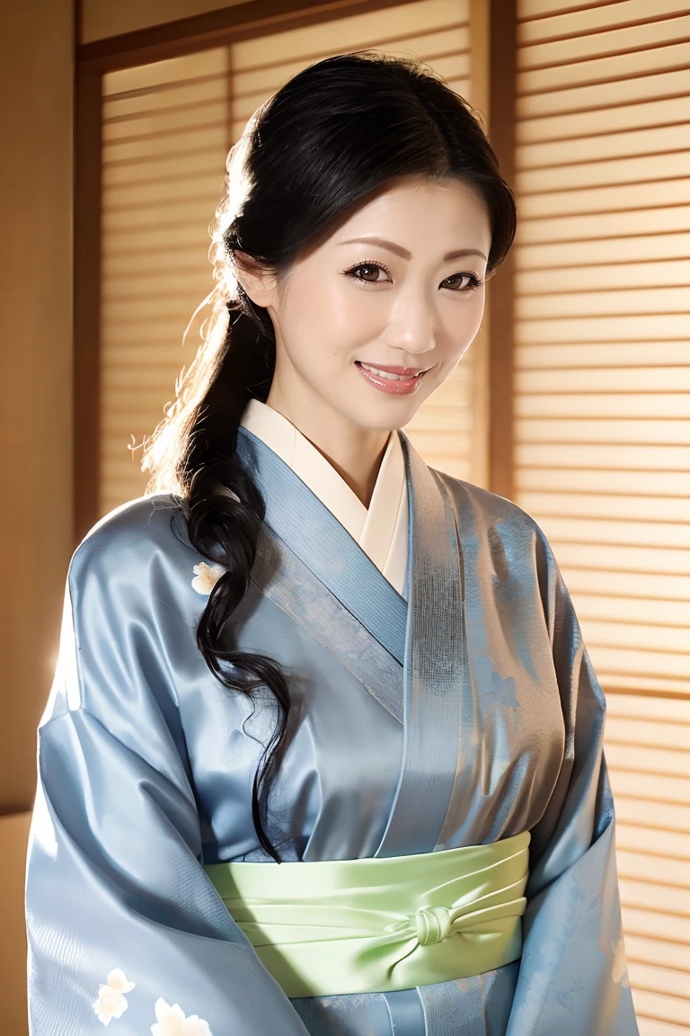 (最high quality、Tabletop、8K、Best image quality、Award-winning works)、(一人のbeautiful成熟した女性:1.1)、Adult face、(Innkeeper:1.1)、(Elegant floral kimono:1.2)、(A kimono with a perfect and precise collar:1.2)、Perfect mature woman portrait photo、Glowing Skin、Standing Elegantly、(Blurred elegant and exquisite perfect Japanese style room background:1.3)、(The most natural and perfect tidy Japanese style room background:1.2)、(Strongly blurred background:1.2)、(Tyndall effect:1.2)、(The most romantic and moody:1.2)、Glowing White Skin、Very white skin、(Accentuate your body lines:1.1)、(The most graceful posture:1.2)、(Large Breasts:1.2)、A perfect smile、完璧なbeautiful光沢のある唇、(Accurate anatomy:1.2)、(A perfect and elegant outfit:1.1)、(Standing with good posture:1.1)、(beautiful, high quality, Large kimono obi:1.2)、(Long kimono:1.2)、(完璧で自然なbeautiful袖:1.2)、(完璧で自然なbeautiful衿:1.2)、(完璧で自然なbeautiful着物:1.2)、(完璧で自然なbeautiful袂:1.2)、(完璧で自然なbeautiful帯:1.2)、(Chignon:1.2)