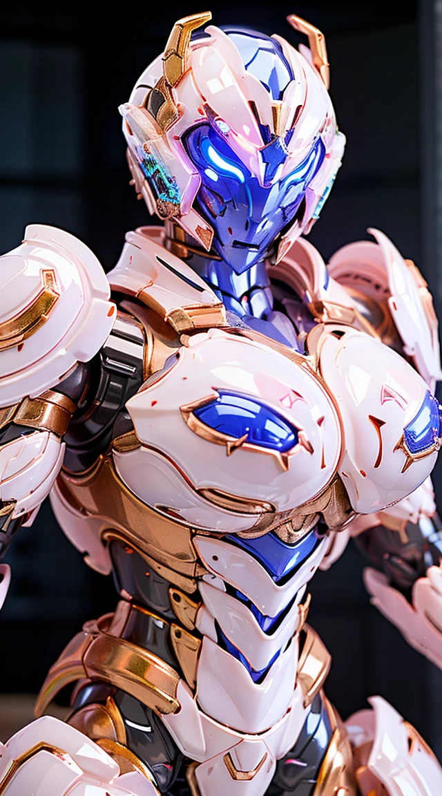 TIGER QUEEN, HUGE , MECHA HEAVY ARMOR, Transparent MUSCLE BODY, SEXY.